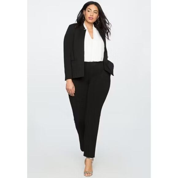Eloquii Black Long Sleeve Ultimate Stretch One Button Blazer Sz.16W NWT - Picture 1 of 12